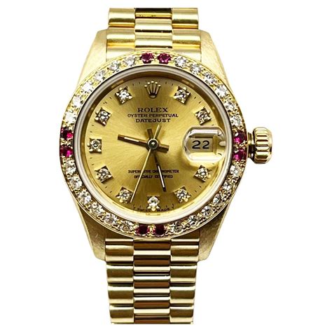 rolex 69178 ruby diamond bezel|ladies Rolex with diamond bezel.